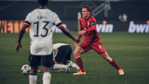 Jemelka hrál za reprezentaci proti Německu