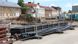 Stavba tramvajové trati na Nové Sady pokračuje