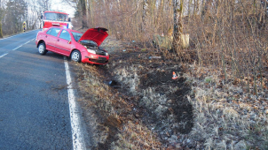 U Kopřivné bouralo osobní auto
