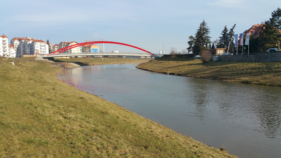 Snížení hladiny Moravy v Olomouci